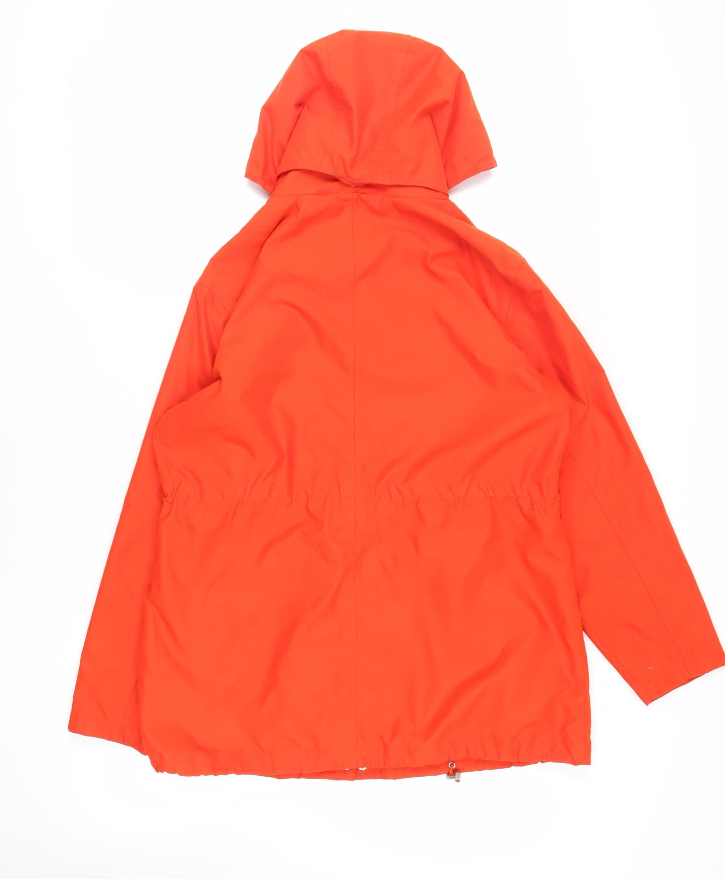 Lands' End Womens Red Rain Coat Coat Size M Zip - Hooded Water Resistant