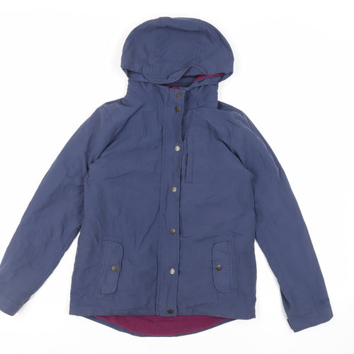 Fat Face Girls Blue Jacket Size 10-11 Years Zip - Hooded