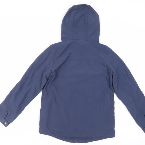 Fat Face Girls Blue Jacket Size 10-11 Years Zip - Hooded