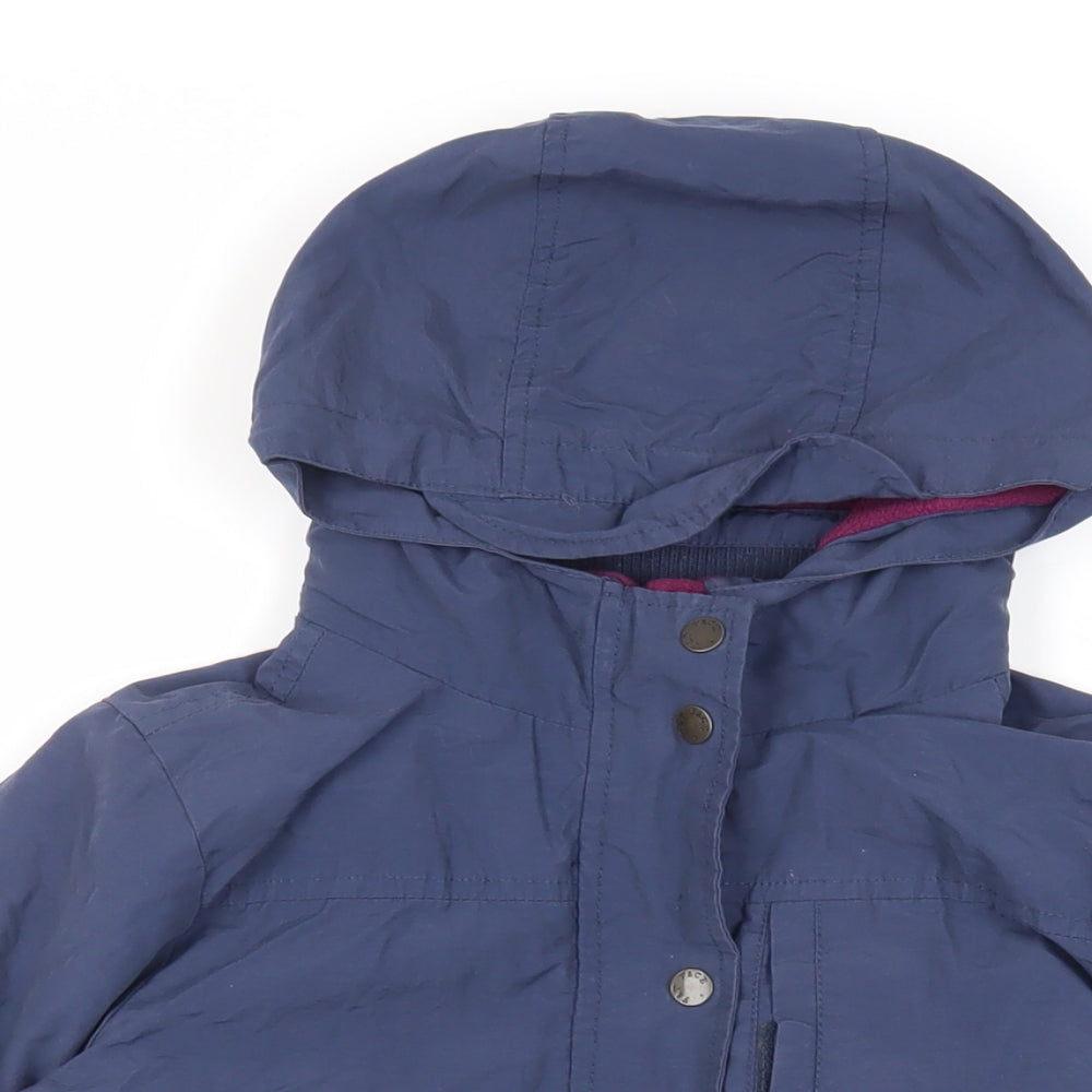 Fat Face Girls Blue Jacket Size 10-11 Years Zip - Hooded