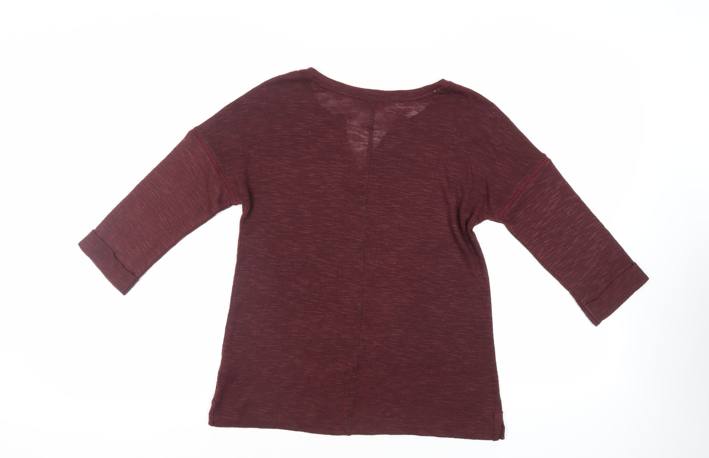 NEXT Womens Red Polyester Basic Blouse Size 12 V-Neck - Beaded