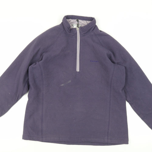 Rohan Womens Blue Polyester Pullover Sweatshirt Size M Zip - Logo