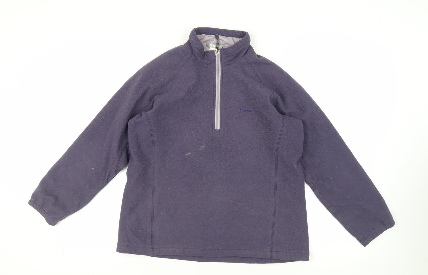 Rohan Womens Blue Polyester Pullover Sweatshirt Size M Zip - Logo