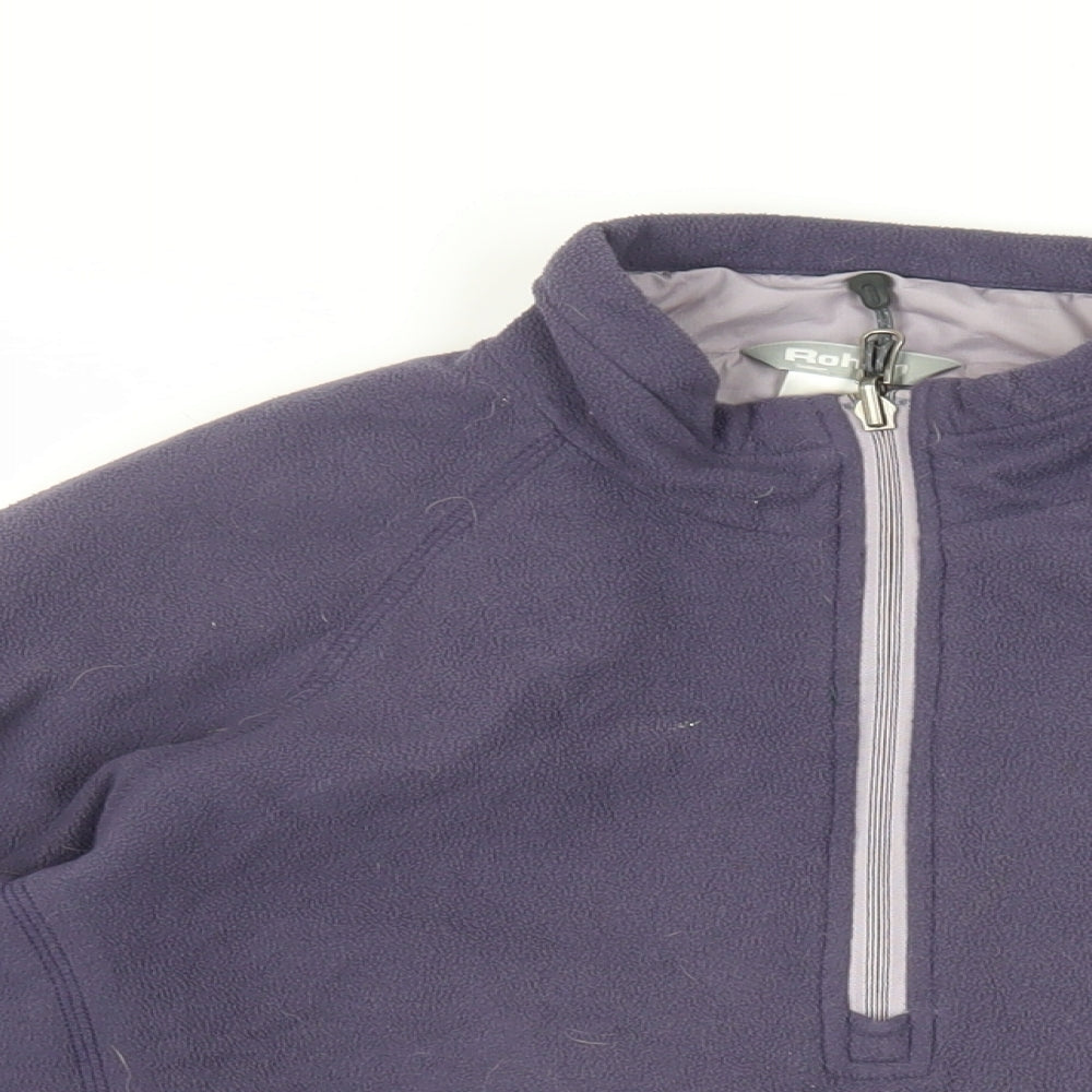 Rohan Womens Blue Polyester Pullover Sweatshirt Size M Zip - Logo