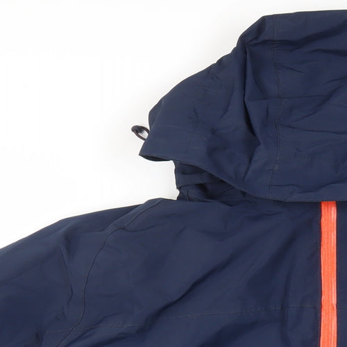 Mountain Warehouse Mens Blue Windbreaker Coat Size XL Zip - Technical Outdoors Waterproof Logo