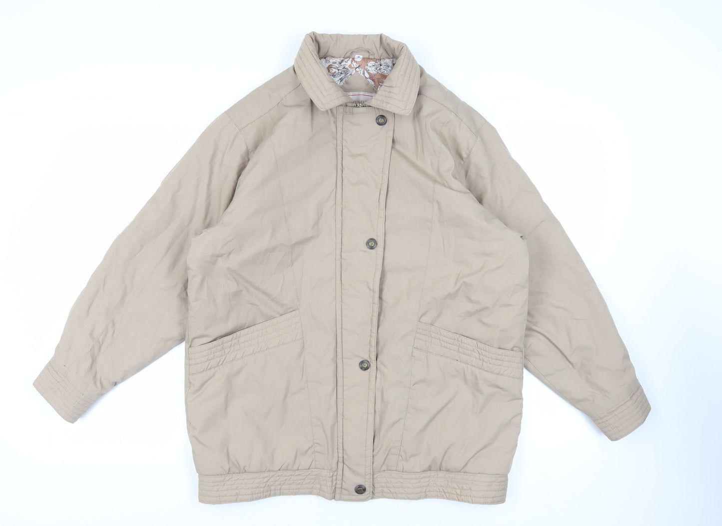 Eleganzé Womens Beige Jacket Size M Zip
