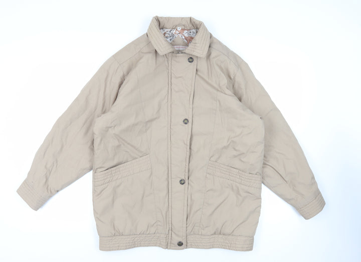 Eleganzé Womens Beige Jacket Size M Zip