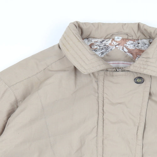 Eleganzé Womens Beige Jacket Size M Zip
