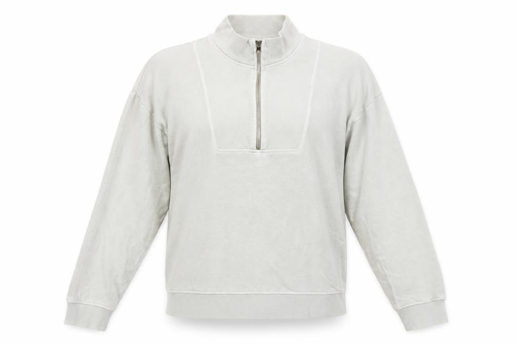 Front view of Marks & Spencer women’s green cotton pullover sweatshirt, size UK 8