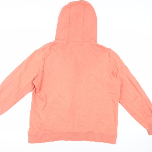 NEXT Womens Orange Cotton Full Zip Hoodie Size 18 Zip - Pockets