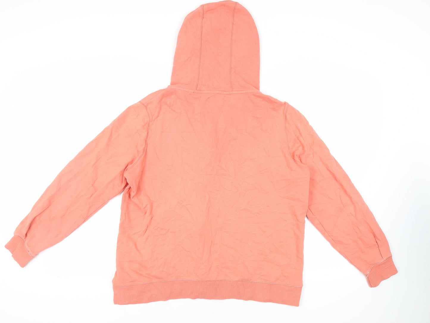 NEXT Womens Orange Cotton Full Zip Hoodie Size 18 Zip - Pockets