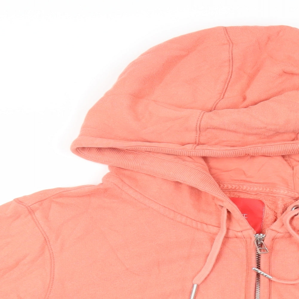 NEXT Womens Orange Cotton Full Zip Hoodie Size 18 Zip - Pockets