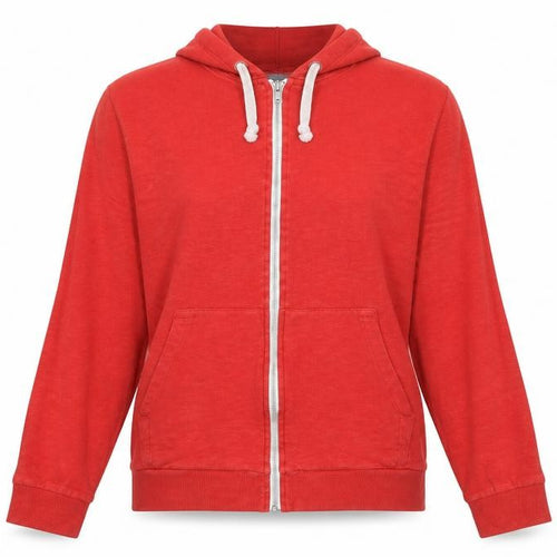 Divided by H&M Womens Red Cotton Full Zip Hoodie Size L Zip - Pockets