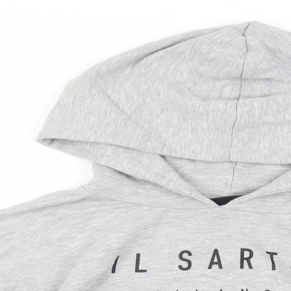 Il Sarto Womens Grey Cotton Pullover Hoodie Size S Pullover - Logo