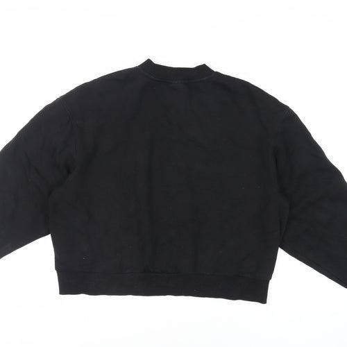 Weekday Womens Black Cotton Pullover Sweatshirt Size S Pullover