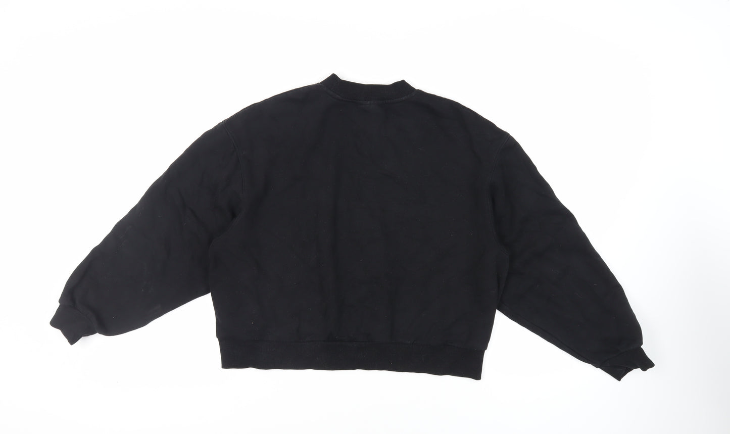 Weekday Womens Black Cotton Pullover Sweatshirt Size S Pullover