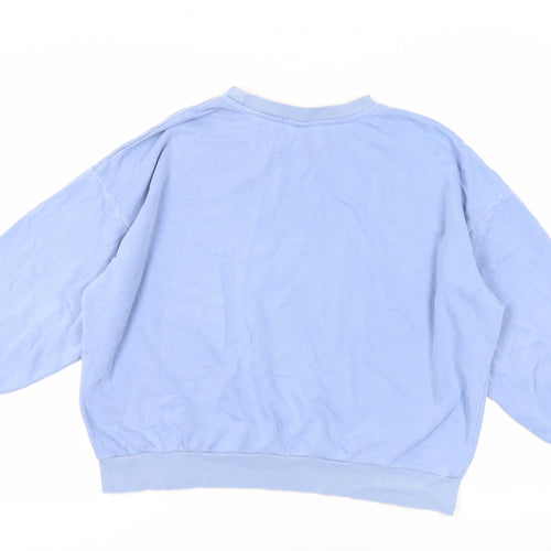 H&M Womens Blue Cotton Pullover Sweatshirt Size M Pullover