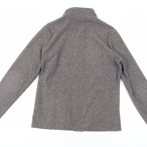Marks and Spencer Womens Grey Jacket Size 12 Zip - Zipped Pockets