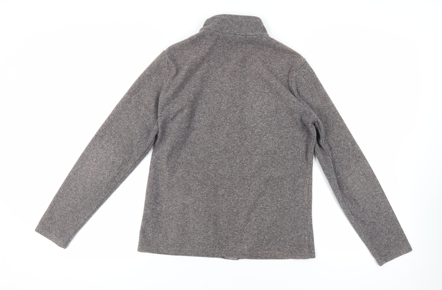 Marks and Spencer Womens Grey Jacket Size 12 Zip - Zipped Pockets