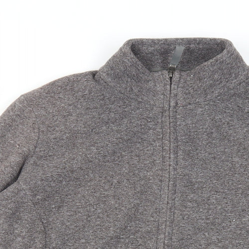 Marks and Spencer Womens Grey Jacket Size 12 Zip - Zipped Pockets