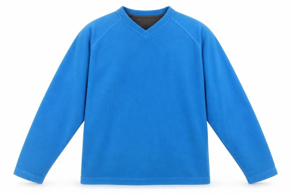 Front view of Blue Harbour men’s blue polyester pullover sweatshirt, size L