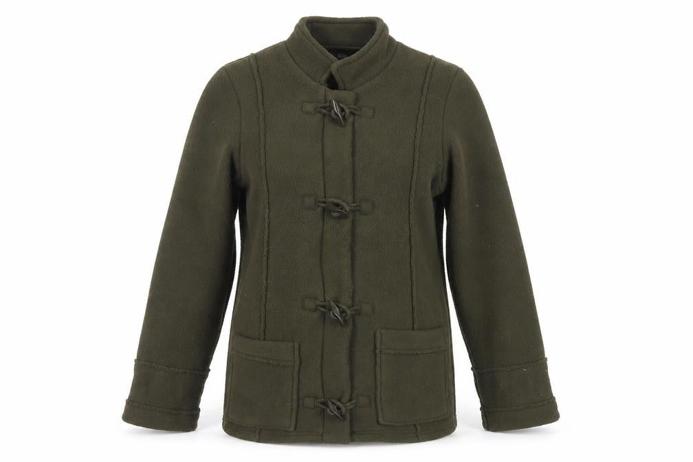Front view of Marks & Spencer women’s green jacket, size UK 8, zip