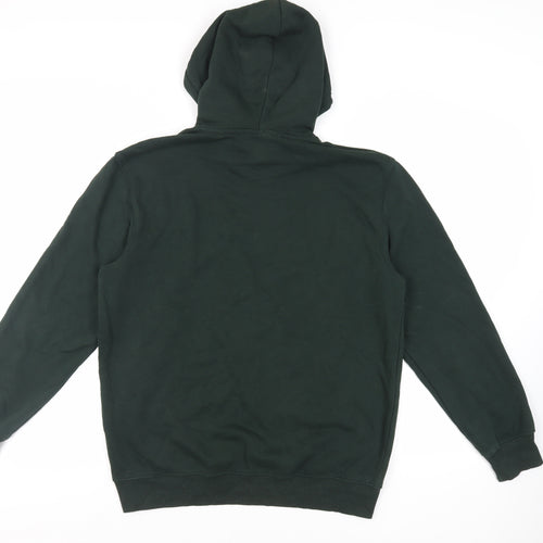 H&M Mens Green Cotton Pullover Hoodie Size M - Peace & Hope