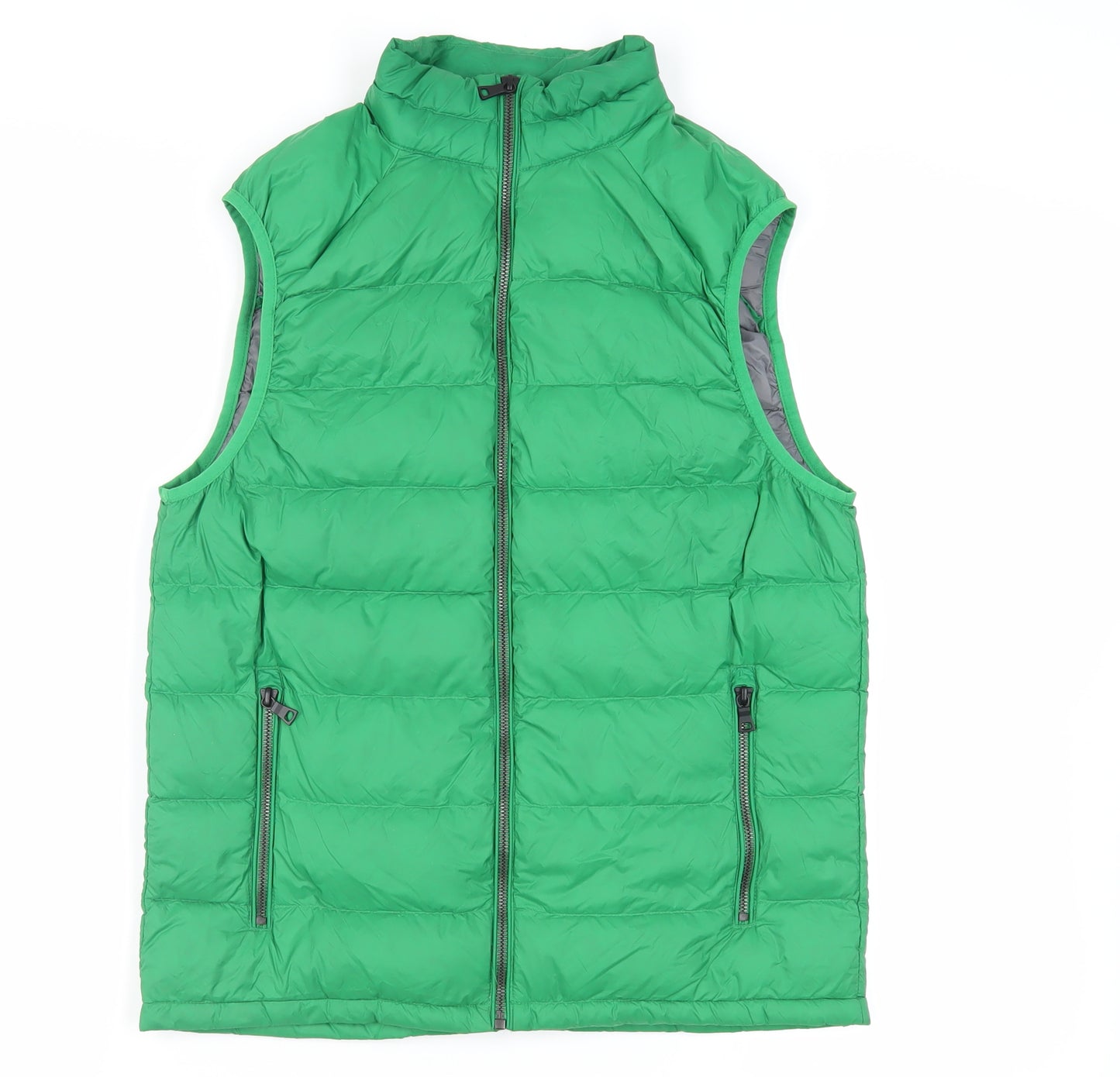 Marks and Spencer Mens Green Gilet Jacket Size S Zip - Zipped Pockets