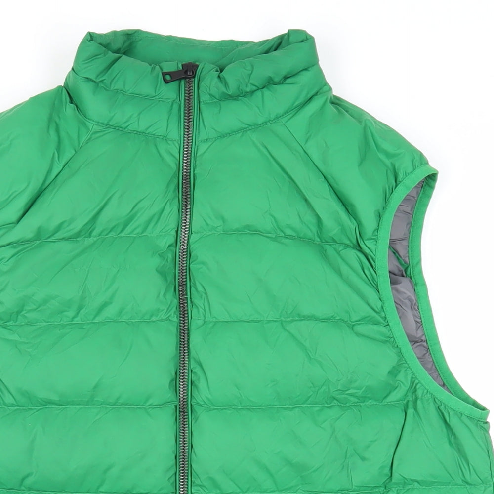 Marks and Spencer Mens Green Gilet Jacket Size S Zip - Zipped Pockets