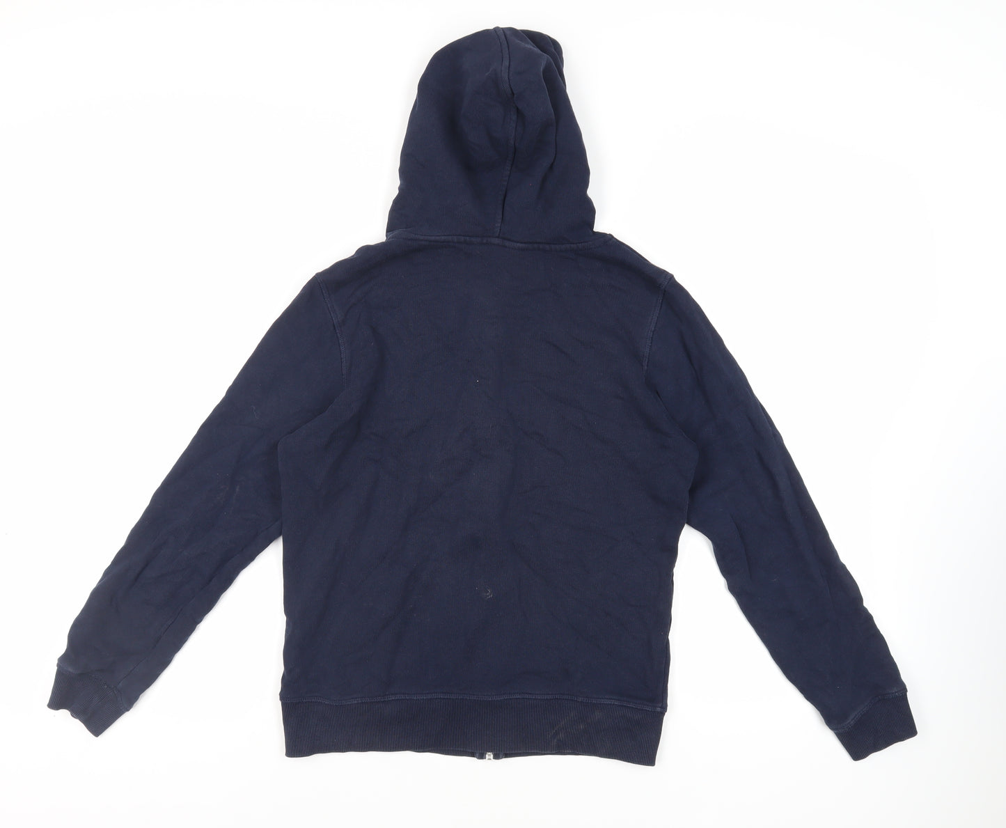 Marks and Spencer Womens Blue Cotton Full Zip Hoodie Size 8 Zip - Pockets