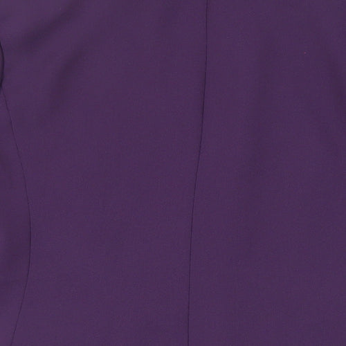 Bonmarché Womens Purple Jacket Blazer Size 12 Button - Embroidered
