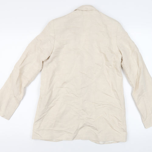 H&M Womens Beige Jacket Blazer Size XS Button