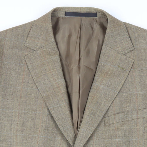 Marks and Spencer Mens Beige Wool Jacket Blazer Size 42 Regular