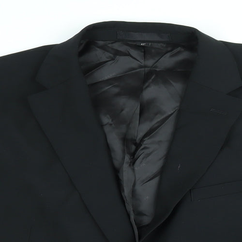 Autograph Mens Black Polyester Jacket Suit Jacket Size 42 Regular