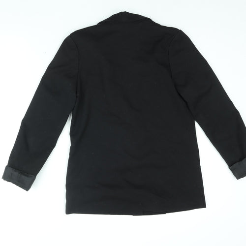 H&M Womens Black Jacket Blazer Size 8 Button