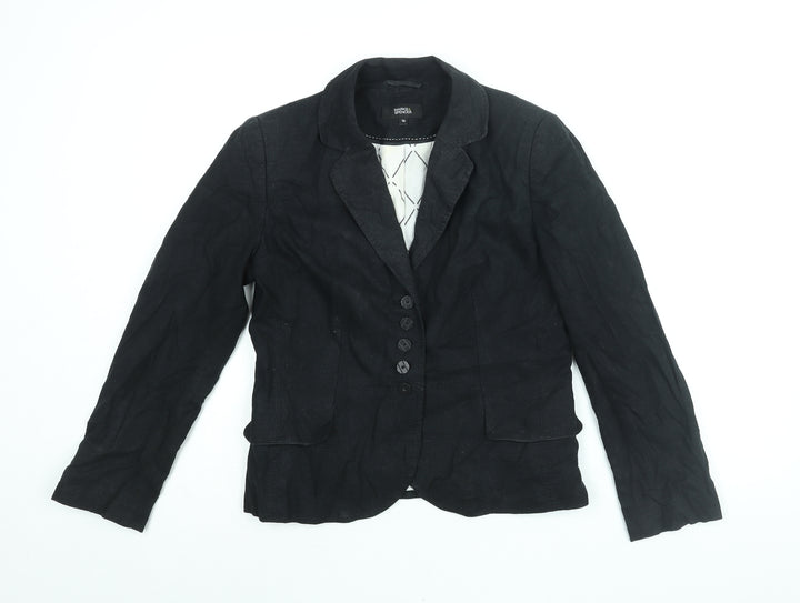 Marks and Spencer Womens Black Jacket Blazer Size 12 Button