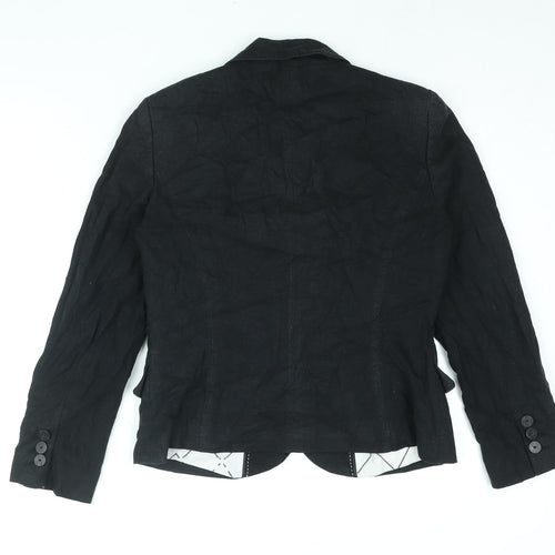Marks and Spencer Womens Black Jacket Blazer Size 12 Button