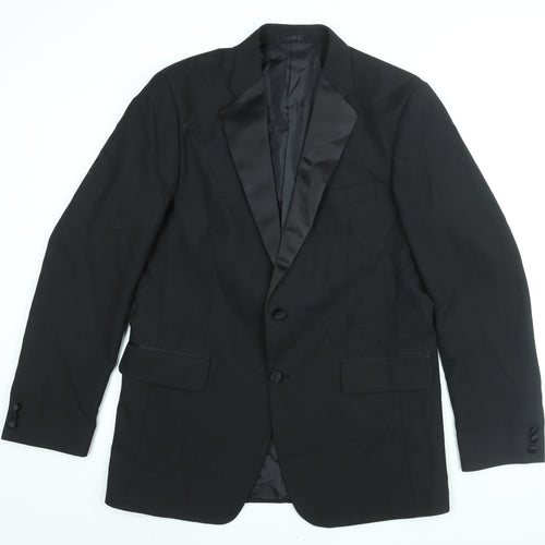 Clermont Direct Mens Black Wool Jacket Suit Jacket Size 40 Regular