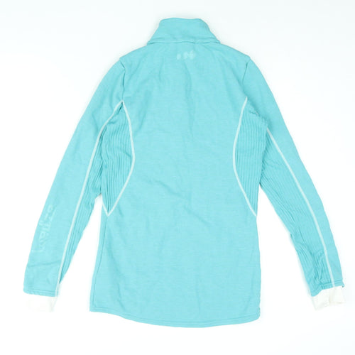 Wed'ze Womens Blue Polyester Pullover Sweatshirt Size M Zip