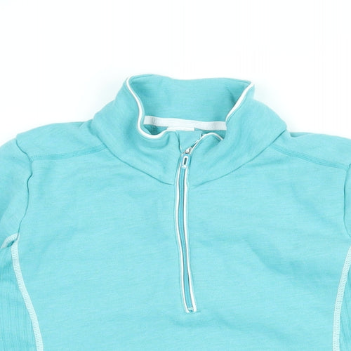 Wed'ze Womens Blue Polyester Pullover Sweatshirt Size M Zip