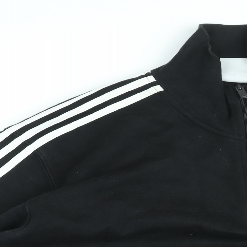 adidas Mens Black Cotton Pullover Sweatshirt Size 2XL