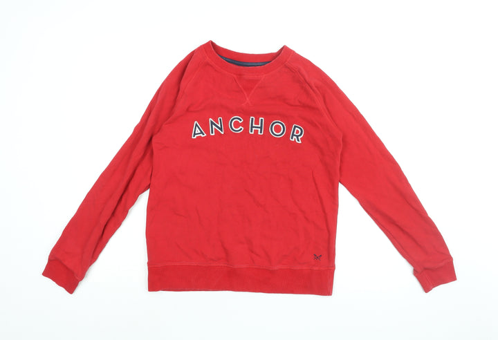 Crew Clothing Company Womens Red Cotton Pullover Sweatshirt Size 8 Pullover - Anchor