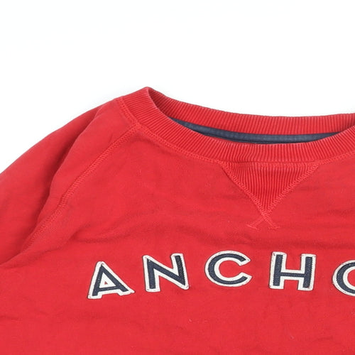 Crew Clothing Company Womens Red Cotton Pullover Sweatshirt Size 8 Pullover - Anchor