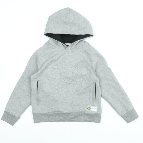Harrogate Town AFC Boys Grey Cotton Pullover Hoodie Size 8 Years Pullover