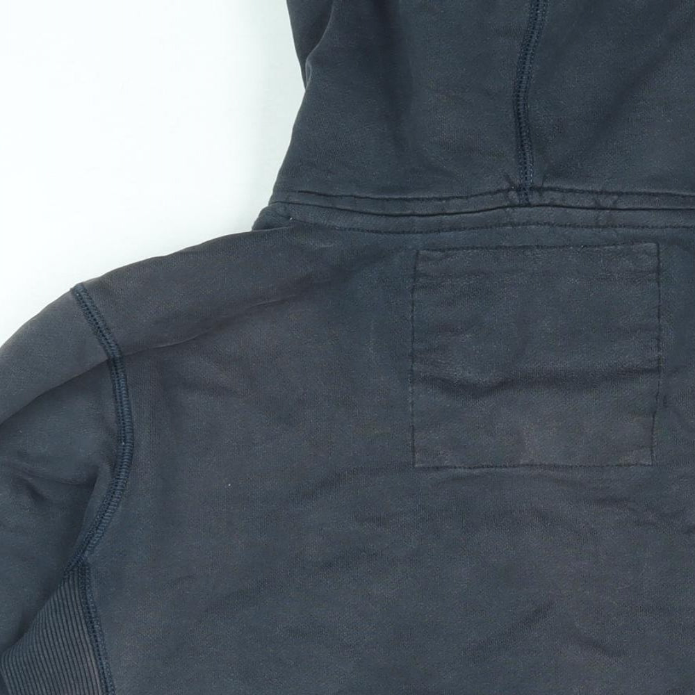 Superdry Mens Black Cotton Pullover Hoodie Size M - Superdry Logo