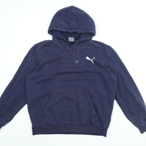 PUMA Womens Purple Cotton Pullover Hoodie Size M Pullover