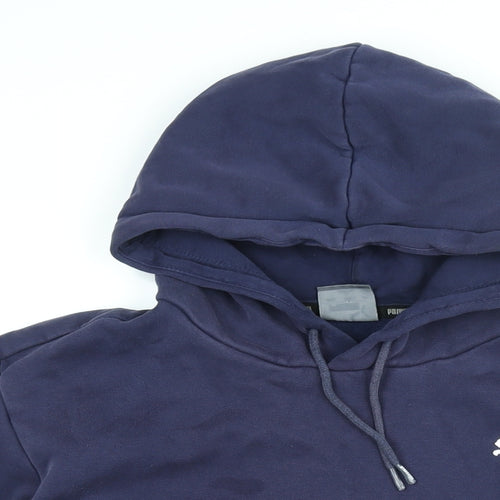 PUMA Womens Purple Cotton Pullover Hoodie Size M Pullover