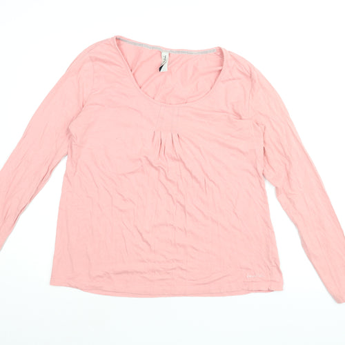 Weird Fish Womens Pink Cotton Basic T-Shirt Size 16 Round Neck