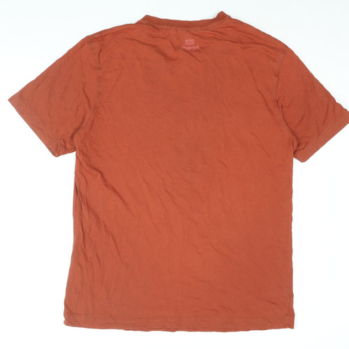 Sherpa Mens Brown Cotton T-Shirt Size L Round Neck - Post It Note Print