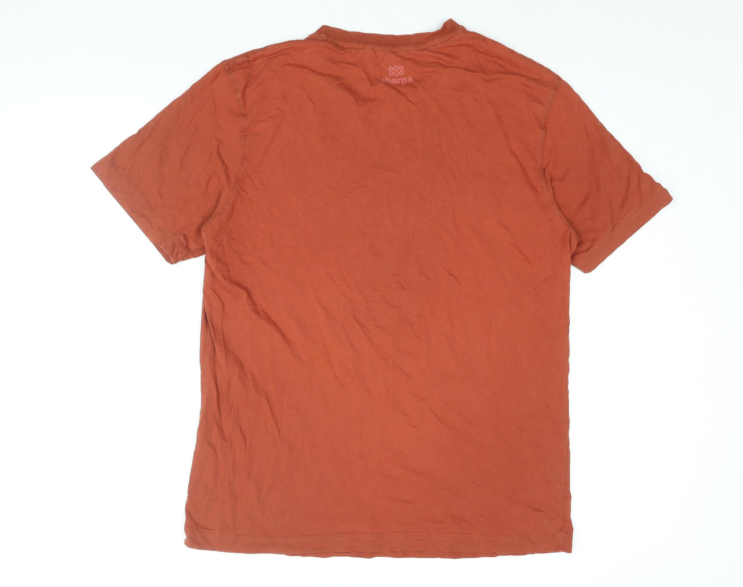 Sherpa Mens Brown Cotton T-Shirt Size L Round Neck - Post It Note Print